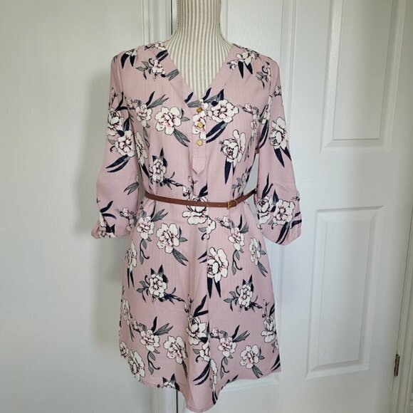 Floral Pink Bishop Sleeve dress blouse xs - Picture 13 of 13